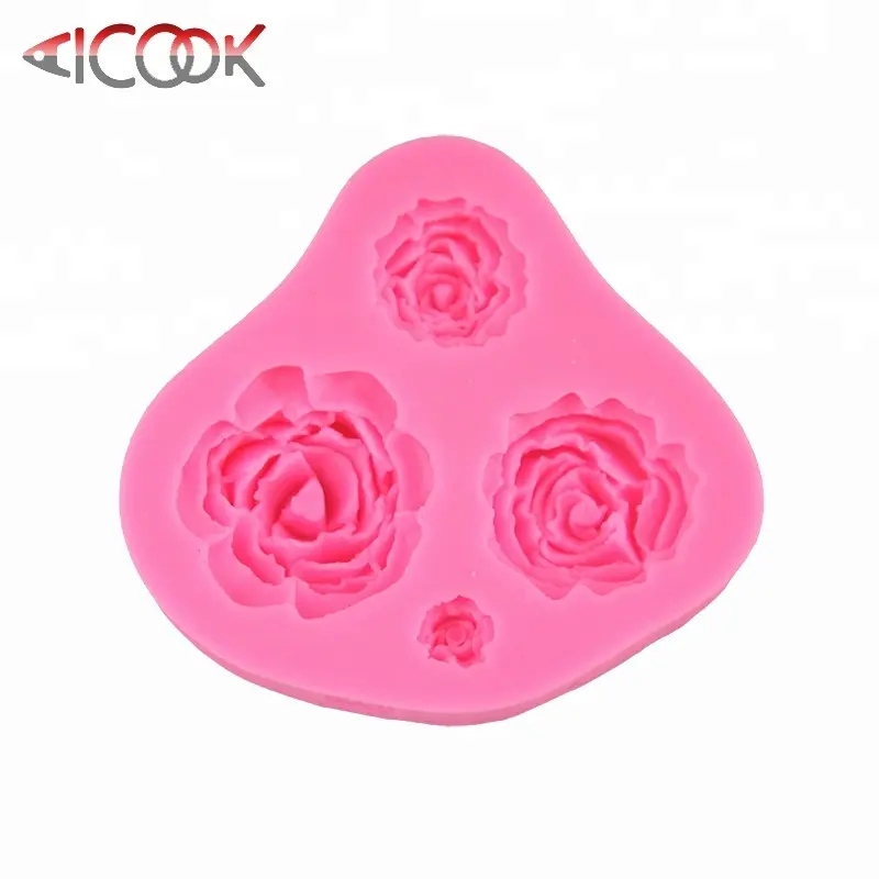 Rose forma bolo decoração fondant molde