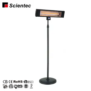 Scientec IP44 승인 1800 와트 원격 제어 스탠드 전기 적외선 히터