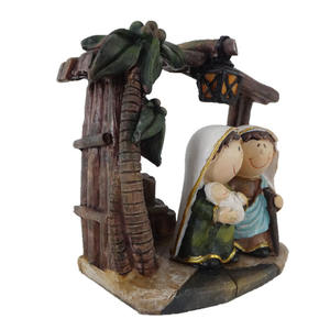 पाली राल शिल्प यीशु जन्म मूर्ति सेट डेस्क सजावट प्रतिमा - Product Image 2