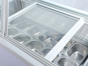 Vitrina de vidrio deslizante para helados, <span class=keywords><strong>expositor</strong></span> de helados usados, Vitrina refrigerada - Product Image 2