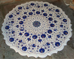 Gorgeous Design White <b>Marble</b> Inlay Coffee <b>Table</b> <b>Tops</b> - Product Image 1