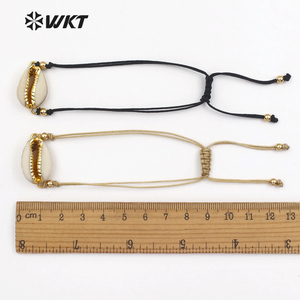 WT-B421 Wholesale Fashion Design Special Cowrie <strong>Shell</strong> <strong>Bracelets</strong> Adjustable Jewelry NaturalCowrie <strong>Shell</strong> Wrapped <strong>Bracelets</strong> - Product Image 6