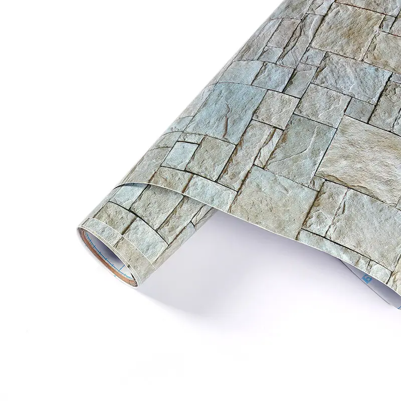 Dekorasi Interior Kertas 3D Wallpaper Self Adhesive Rock Desain Wallpaper untuk Hiasan Dinding