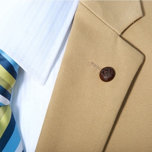 Giacca Autunnale BOYA Monopetto con Colletto a Risvolto Antivento Chic in Tessuto di Cotone Beige Vestibilità Slim Casual <span class=keywords><strong>Blazer</strong></span> Giacche da Uomo - Product Image 2