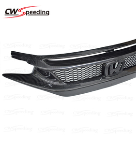 Parrilla Delantera de Fibra de Carbono Estilo CWS-CA <span class=keywords><strong>2016</strong></span> 2017 para HONDA CIVIC X 10ª Generación, Kit de Carrocería - Product Image 3