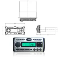 Marine Stereo Combo Qualità A Filo DVD/MP3/CD/USB/Radio player