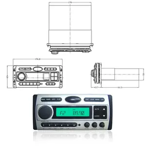 Marine Stereo Combo Qualität Flush DVD/MP3/CD/USB/Radio-player