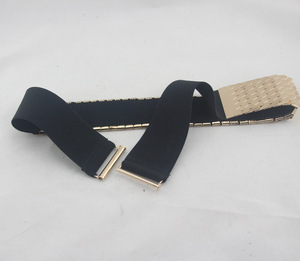 4.5cm de largeur écailles de poisson deux pièces boucle articulée bande élastique grande ceinture en métal - Product Image 4