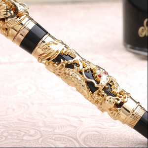 RCJH-679 de negocio regalo plumas escritura suave Hilton marca dragón pluma pesada de alta calidad de oro de <span class=keywords><strong>Metal</strong></span> la pluma del rodillo para la Iglesia. - Product Image 6