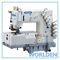 Machine à coudre industrielle à double point de chaînette à lit plat à 4 aiguilles WD-1404P