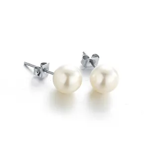 High Quality Fancy Stainless Steel Earring Pearl Stud Earrings For Women Jewelry Gift