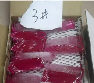 Uncut 3 # Red Man-Made Bán Nguyên Liệu Thô Đá Ruby Gốc