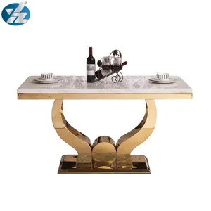 New Design Stainless Steel Marble Dining Table