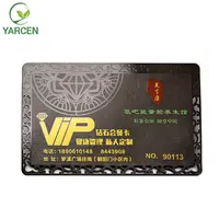 Personalisieren Bürsten metall VIP karte rabatt Karte Gebürstet schwarz Messing Visitenkarten