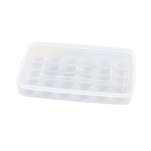Totally Kitchen Covered Egg Tray Holder - Refrigerator Storage box, 30 Egg Tray, Clear