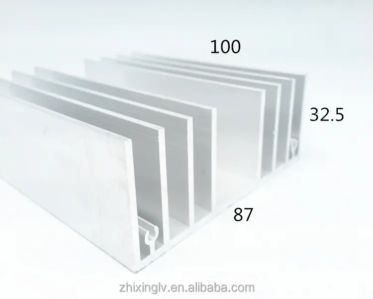 Proveedor de China aleación de aluminio de extrusión de aluminio del radiador del disipador de calor del amplificador de energía para 87*32.5-100 aluminio disipador