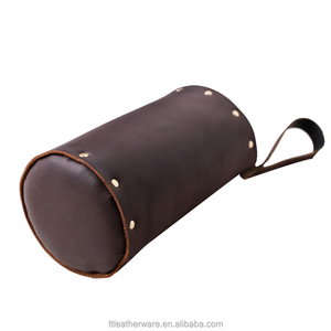 Genuine Leather Bottle <b>Holder</b> <b>Wine</b> Carrier Flask Cover - Product Image 3