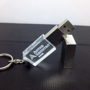 Miễn Phí Mẫu 16G Acrylic USB 2.0 Thủy Tinh Pha Lê Bút Ổ Đĩa Bộ Nhớ Biểu Tượng Tùy Chỉnh Khuyến Mại Móc Khóa & Carabiners - Product Image 5