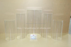 socle acrylique blanc rond transparent pour vente en gros - Product Image 2