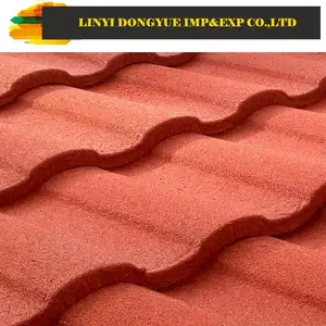 Peso ligero teja de techo material piedra revestido de azulejos del techo / solar teja de techo shandong dongyue