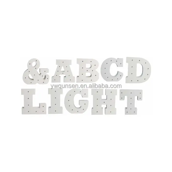 Groothandel wit MDF 3d licht houten carving letters