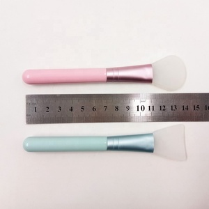 Hermosa rosa azul máscara de silicona aplicador de silicona espátula <span class=keywords><strong>sin</strong></span> pelo cepillo para la cara de barro cáscara protectora - Product Image 2