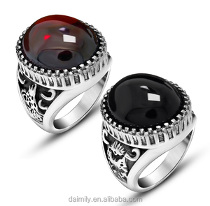 Quảng Châu Nhà Máy Titan Thép Đá Quý <span class=keywords><strong>Agate</strong></span> Nhẫn Cho Nam Giới Và Phụ Nữ GSR 001 - Product Image 3