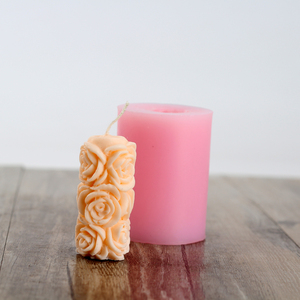 Nicole handmade Rose trang trí nến Silicone Khuôn Bán sỉ xi lanh xà phòng khuôn mẫu - Product Image 2