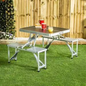 Aluminum Folding Table Sets Picnic Camping Foldable Table With Chair