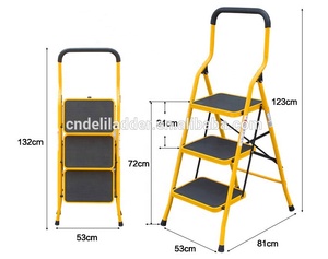 Thép Bậc Thang Thép Nặng, Gấp, Di Động Với Mat Chống Trượt - Product Image 3