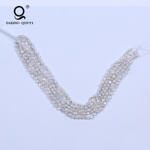 Daking joyería de agua dulce barroca Keshi renacido collar de perlas Strand - Product Image 4