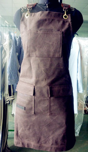 <span class=keywords><strong>Tablier</strong></span> <span class=keywords><strong>de</strong></span> <span class=keywords><strong>travail</strong></span> en toile cirée robuste avec plusieurs poches pour outils, équipement d'atelier <span class=keywords><strong>professionnel</strong></span> imperméable pour barbecue, charpentier, chef - Product Image 2