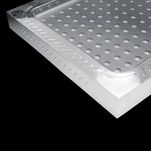 Bandeja de chuveiro retangular de aço inoxidável durável para hotel, tamanho personalizado - Product Image 4