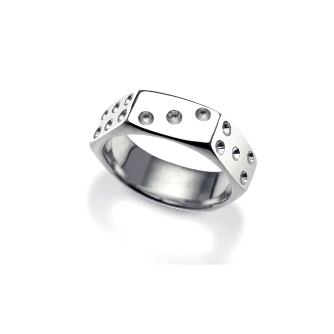 Уникальные ювелирные изделия для казино, мужское дизайнерское шестигранное кольцо для костей, оптовая продажа