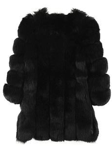 معطف باركا منقوش باللون الأحمر والأرجواني للنساء جاكيت طويل منفوش من الفرو الصناعي مع بطانة قطنية فضفاضة تناسب الملابس الشتوية - Product Image 2