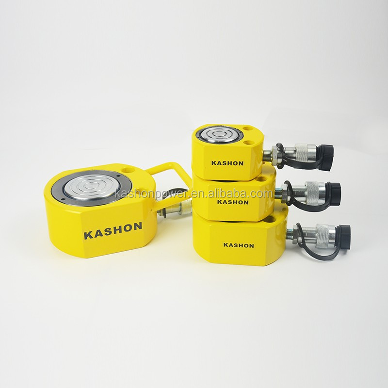 Односторонний низковысокий гидравлический плоский цилиндрический домкрат