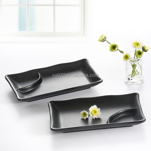 A301 nuevo diseño dividido rectangular de servir de melamina platos para restaurante - Product Image 1