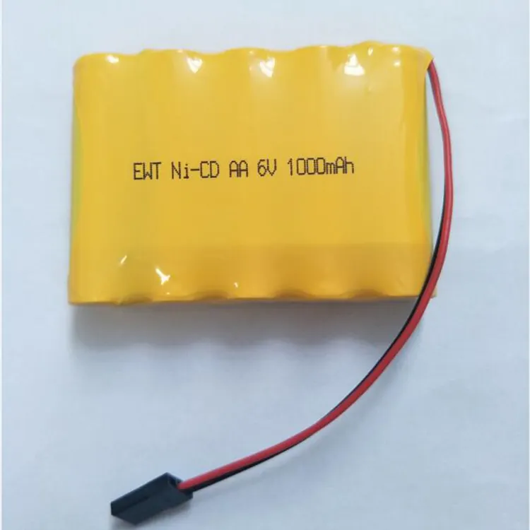 Ni-CD AA 6V 1000mAh rechargeable battery pack AA size 6V NiCD battery