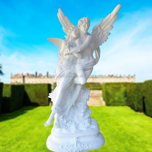 Scultura in Fibra di Vetro per Decorazione Giardino, Statue di <span class=keywords><strong>Angeli</strong></span> a Grandezza Naturale in Resina - Product Image 5