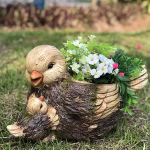 Mgo Outdoor Dekoration Mutter und Baby Vogel Blumentöpfe Pflanz gefäße
