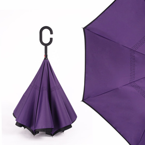 <span class=keywords><strong>Parapluie</strong></span> inversé double couche, <span class=keywords><strong>parapluie</strong></span> droit, neuf, avec poignée en forme de C, anti-UV, imperméable, logo personnalisé - Product Image 4