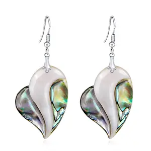 Heart Shaped Drop Earring Fashion Women's Abalone Shell Earrings