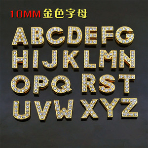 10 Mét Kẽm Hợp Kim A-Z Chữ Cái Chữ Cái Kim Cương Tự Làm Keychain Vật Nuôi Cổ Áo Cá Nhân Rhinestone Trượt Charms - Product Image 5