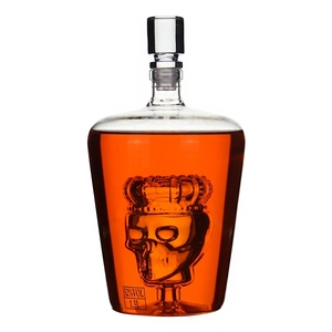 Wholesale Custom Empty 1000ml Drinking Glass Crown Skeleton Cup <strong>Wine</strong> Liquor Bottle Whiskey <strong>Decanter</strong> <strong>Set</strong> with Shot Glasses - Product Image 3