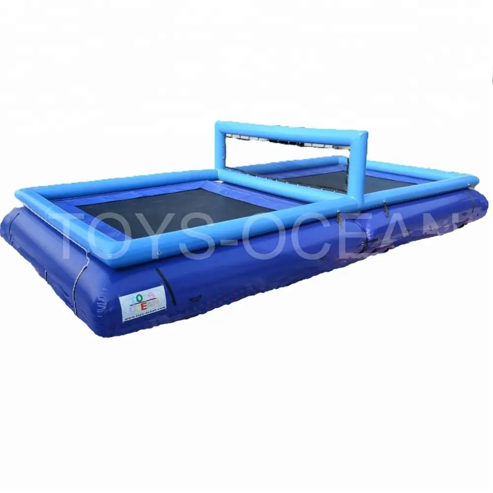 Inflatable น้ำวอลเลย์บอล Court WithTrampoline สำหรับผู้ใหญ่