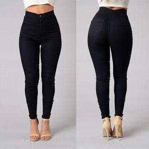 <span class=keywords><strong>Leggings</strong></span> estivi in stile caldo da donna in stile rosso tinta unita a vita alta nero aderente tessuto a maglia Casual formato XXL - Product Image 4