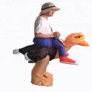 On Sale Funny Halloween Costume Inflatable Ride On Adult Ostrich Costume