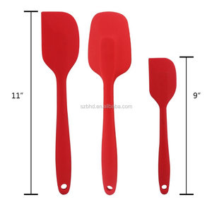 Gold Supplier Easy Flex 3-piece <strong>Silicone</strong> <strong>Spatula</strong> Set Heat Resistant Non-stick Durable <strong>Silicone</strong> <strong>Spatula</strong> for Promotion