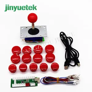 Jinyuetek grote rode arcade drukknop montage