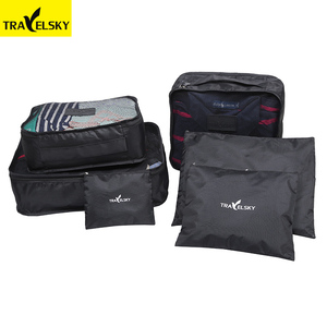Travelsky 6 pcs Set da viaggio cubetti di imballaggio <span class=keywords><strong>vestiti</strong></span> di stoccaggio borse da viaggio dell'organizzatore del sacchetto - Product Image 4